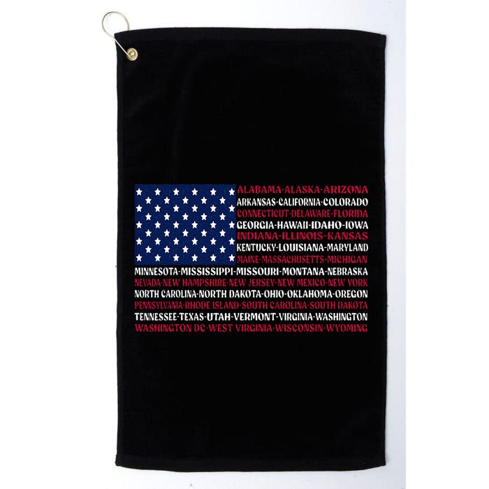 USA US Flag Patriotic For Wo Fourth of July Golf Towel