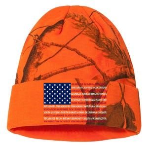 USA US Flag Patriotic For Wo Fourth of July Kati Licensed 12" Camo Beanie