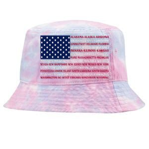 USA US Flag Patriotic For Wo Fourth of July Tie-Dyed Bucket Hat