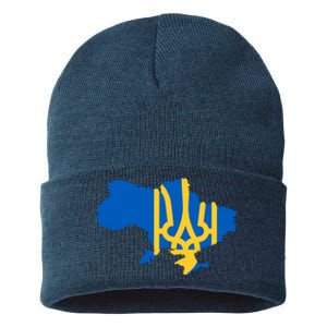 Ukraine Ukrainian Flag Ukrainians Sustainable Knit Beanie