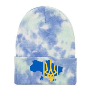 Ukraine Ukrainian Flag Ukrainians Tie Dye 12in Knit Beanie