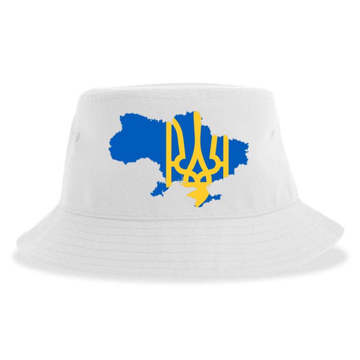 Ukraine Ukrainian Flag Ukrainians Sustainable Bucket Hat