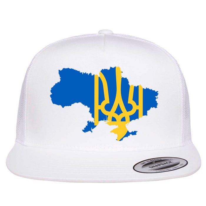 Ukraine Ukrainian Flag Ukrainians Flat Bill Trucker Hat