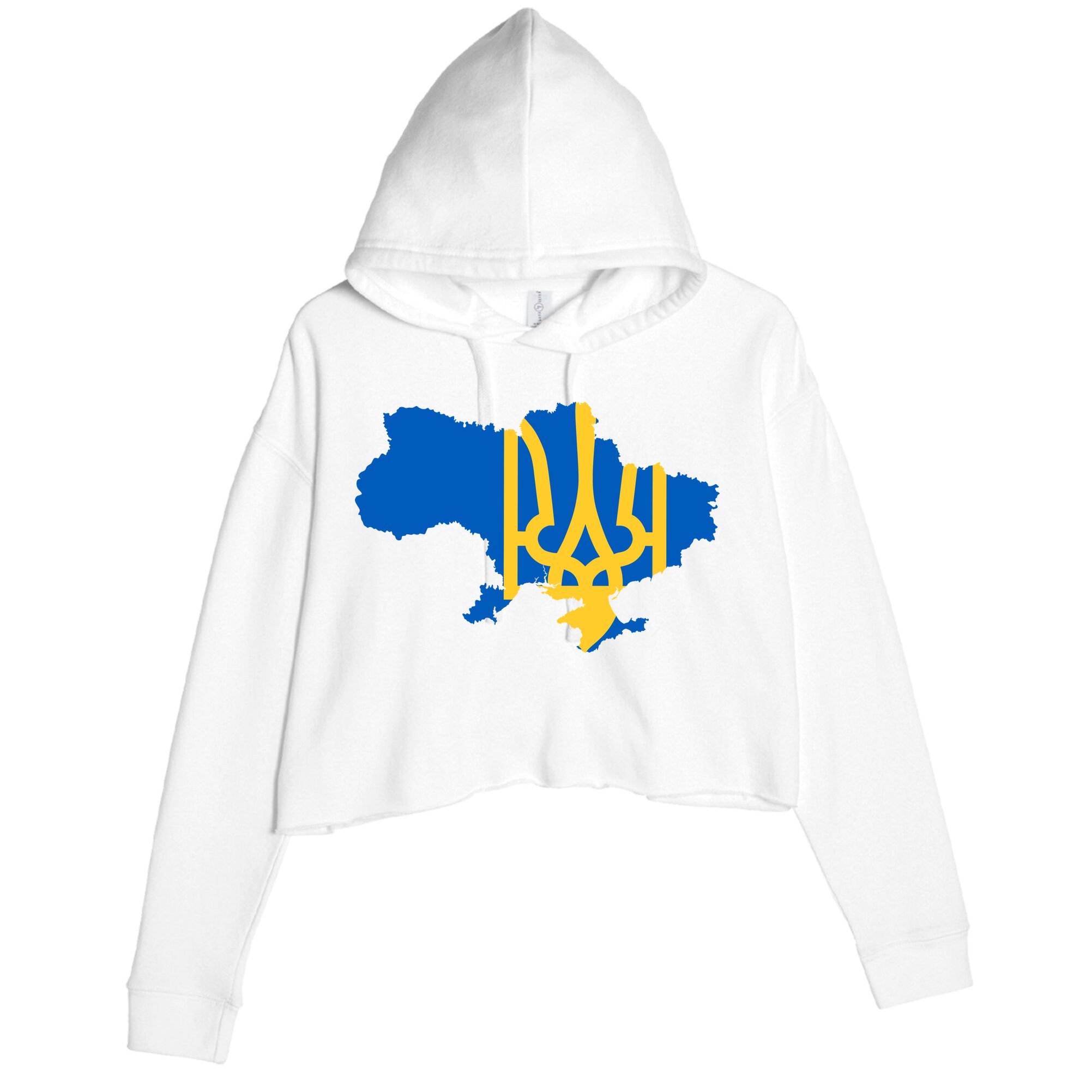 Ukraine Ukrainian Flag Ukrainians Crop Fleece Hoodie