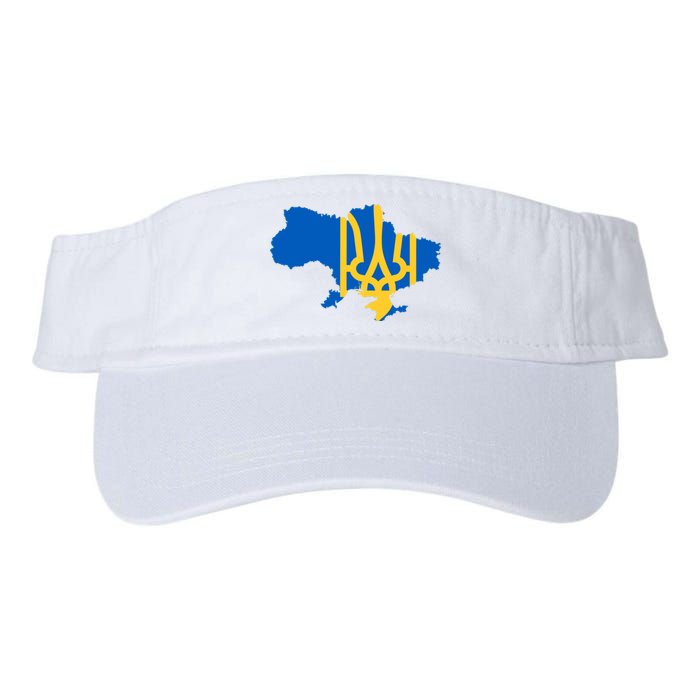 Ukraine Ukrainian Flag Ukrainians Valucap Bio-Washed Visor