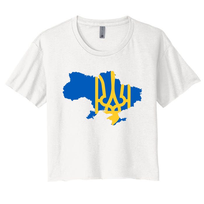 Ukraine Ukrainian Flag Ukrainians Women's Crop Top Tee