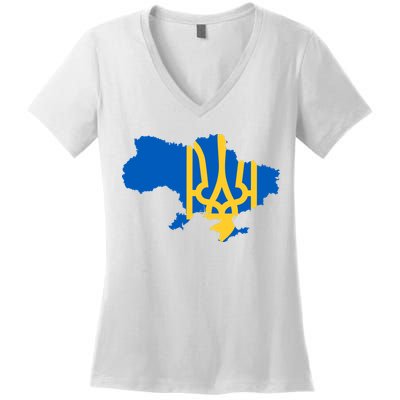 Ukraine Ukrainian Flag Ukrainians Women's V-Neck T-Shirt