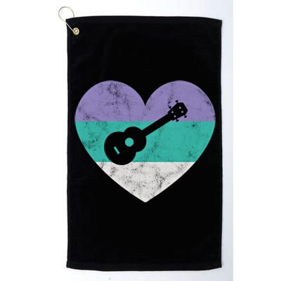 Ukulele Ukelele Gift Teens And Retro Vintage Gift Platinum Collection Golf Towel