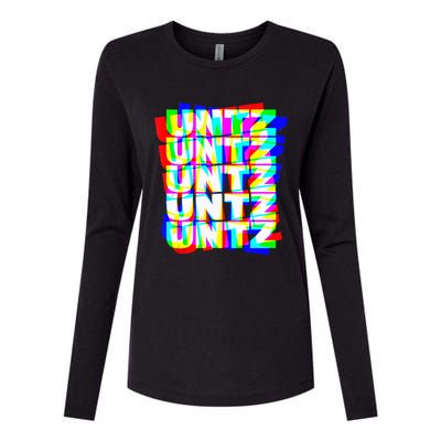 Untz Untz Hardstyle Techno Rave EDM Music DJ Festival Raver Womens Cotton Relaxed Long Sleeve T-Shirt