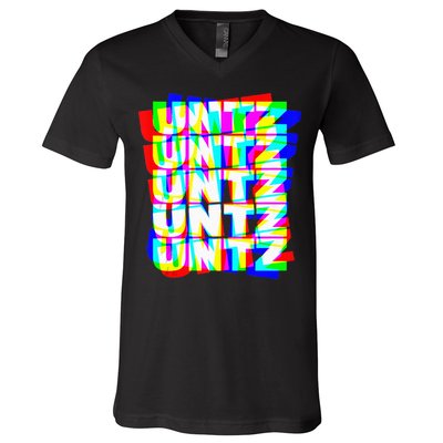 Untz Untz Hardstyle Techno Rave EDM Music DJ Festival Raver V-Neck T-Shirt