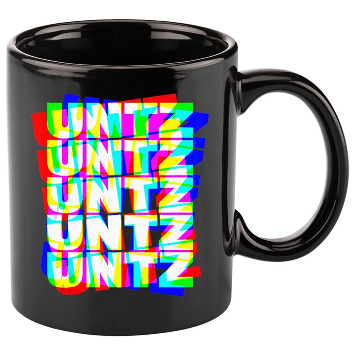 Untz Untz Hardstyle Techno Rave EDM Music DJ Festival Raver 11oz C Handle Ceramic Mug