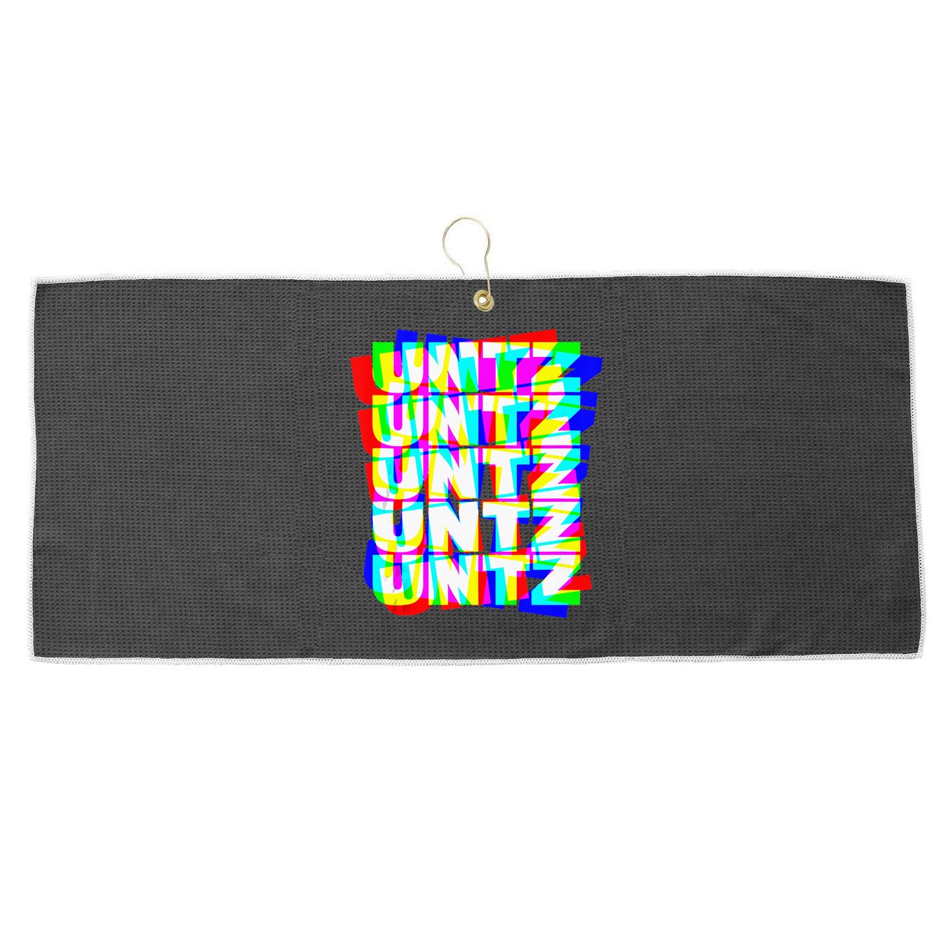 Untz Untz Hardstyle Techno Rave EDM Music DJ Festival Raver Large Microfiber Waffle Golf Towel