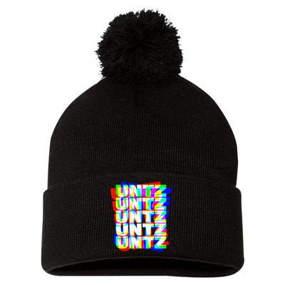 Untz Untz Hardstyle Techno Rave EDM Music DJ Festival Raver Pom Pom 12in Knit Beanie