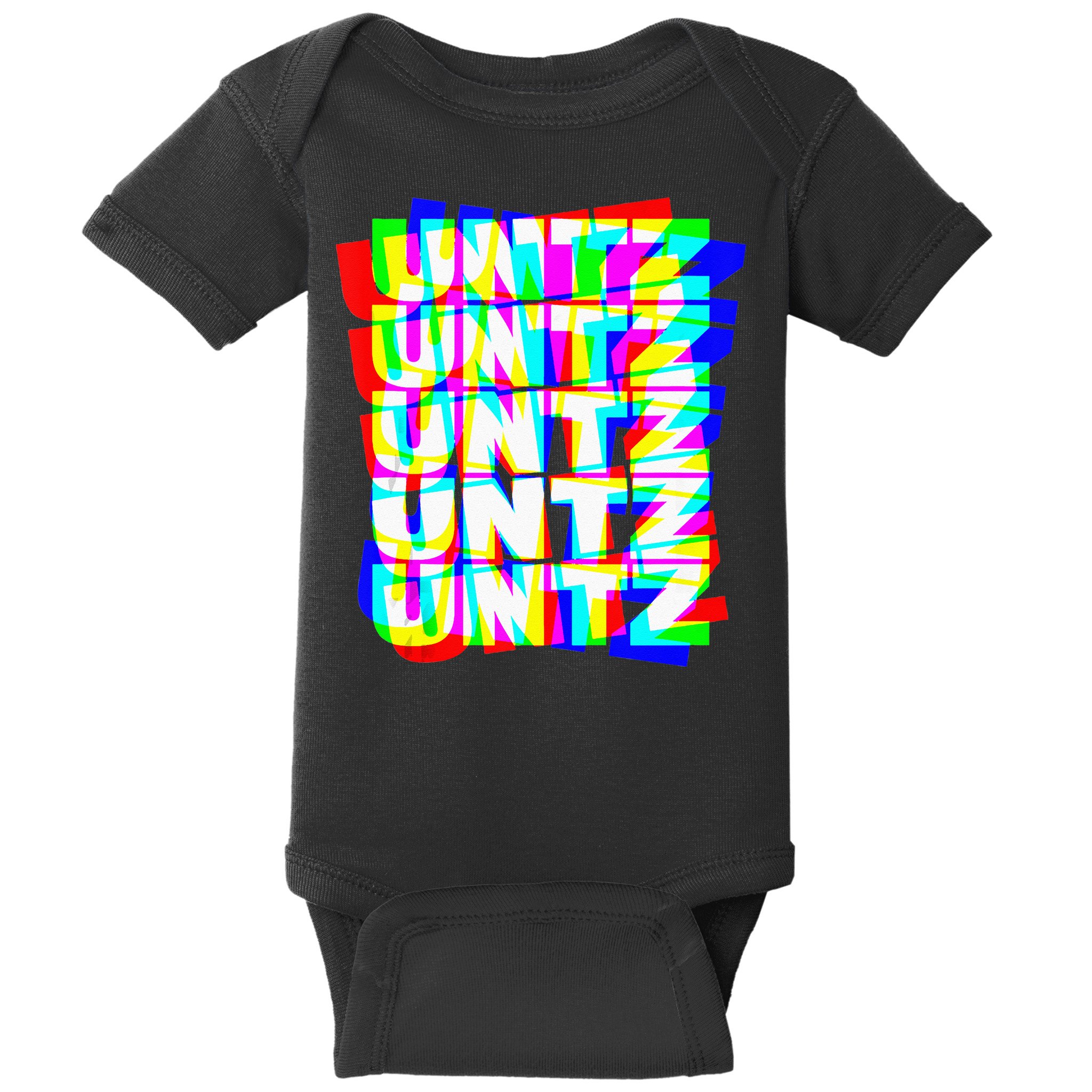 Untz Untz Hardstyle Techno Rave EDM Music DJ Festival Raver Baby Bodysuit