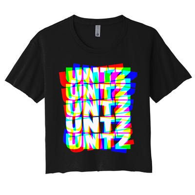 Untz Untz Hardstyle Techno Rave EDM Music DJ Festival Raver Crop Top