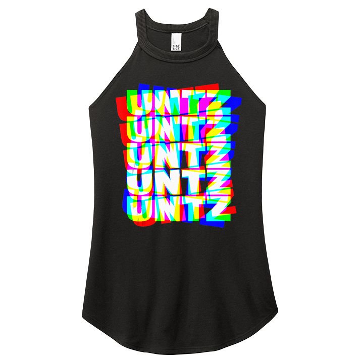 Untz Untz Hardstyle Techno Rave EDM Music DJ Festival Raver Women's Perfect Tri Rocker Tank