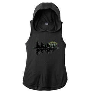 UFO UAP I Want To Believe Aliens Exist Flying Saucer Ladies PosiCharge Tri-Blend Wicking Draft Hoodie Tank