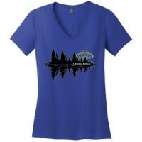 UFO UAP I Want To Believe Aliens Exist Flying Saucer Women's V-Neck T-Shirt