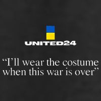 United24 Ukraine ILl Wear The Costume When The War Is Over 7 Panel Mesh Trucker Snapback Hat