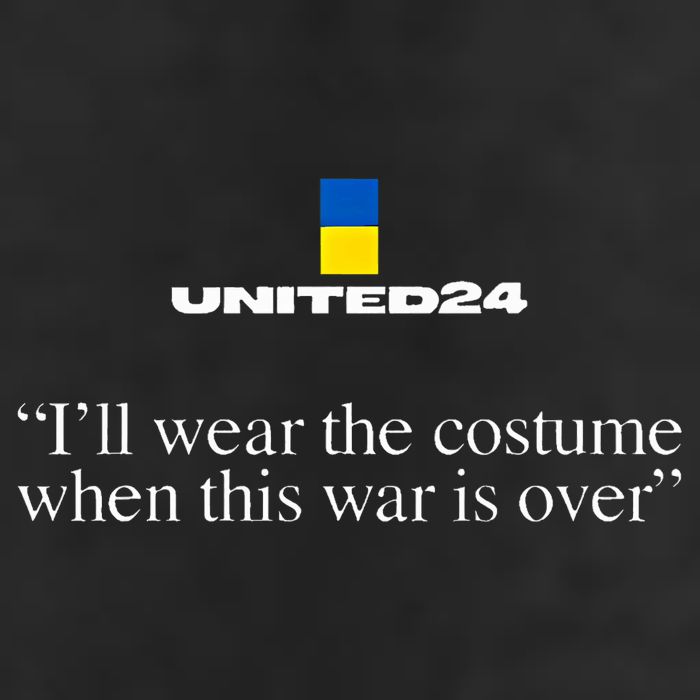 United24 Ukraine ILl Wear The Costume When The War Is Over 7 Panel Mesh Trucker Snapback Hat