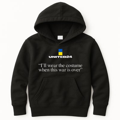 United24 Ukraine ILl Wear The Costume When The War Is Over Kids Hoodie
