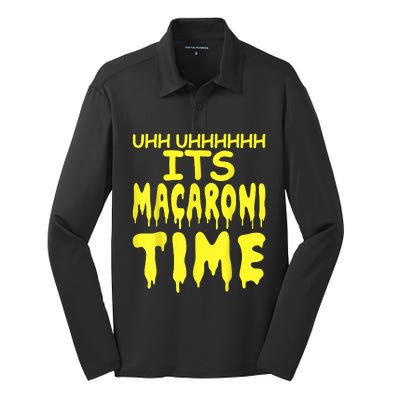 Uhh Uhhhhh It's Macaroni Time Silk Touch Performance Long Sleeve Polo