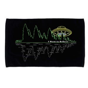 UFO UAP I Want To Believe Aliens Exist Flying Saucer Microfiber Hand Towel