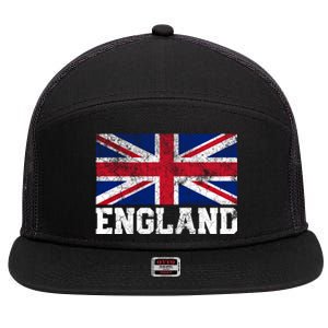 Uk Union Jack England Flag Pride Country Home Nation Family Cool Gift 7 Panel Mesh Trucker Snapback Hat