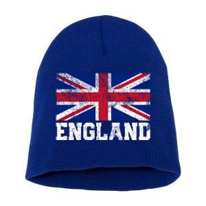 Uk Union Jack England Flag Pride Country Home Nation Family Cool Gift Short Acrylic Beanie