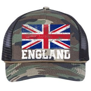 Uk Union Jack England Flag Pride Country Home Nation Family Cool Gift Retro Rope Trucker Hat Cap