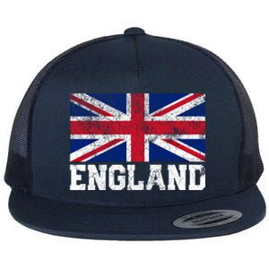 Uk Union Jack England Flag Pride Country Home Nation Family Cool Gift Flat Bill Trucker Hat