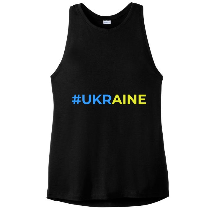 #UKRAINE Ladies PosiCharge Tri-Blend Wicking Tank