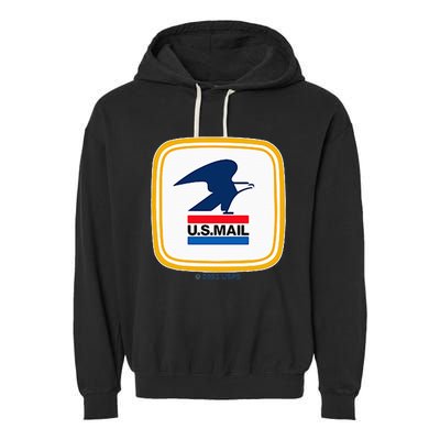 Usps Us Mail Left Chest Garment-Dyed Fleece Hoodie