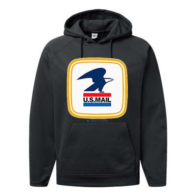 Usps Us Mail Left Chest Performance Fleece Hoodie