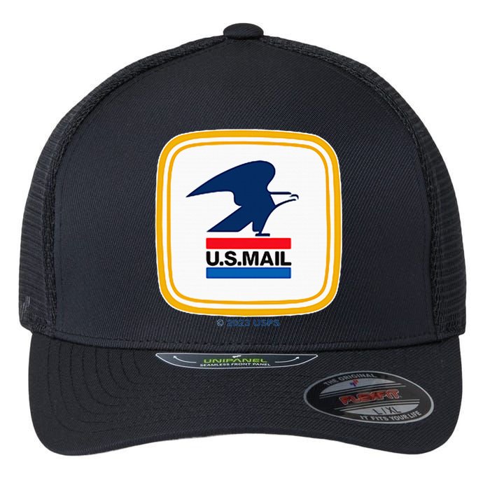 Usps Us Mail Left Chest Flexfit Unipanel Trucker Cap