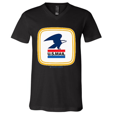 Usps Us Mail Left Chest V-Neck T-Shirt