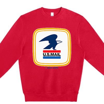 Usps Us Mail Left Chest Premium Crewneck Sweatshirt