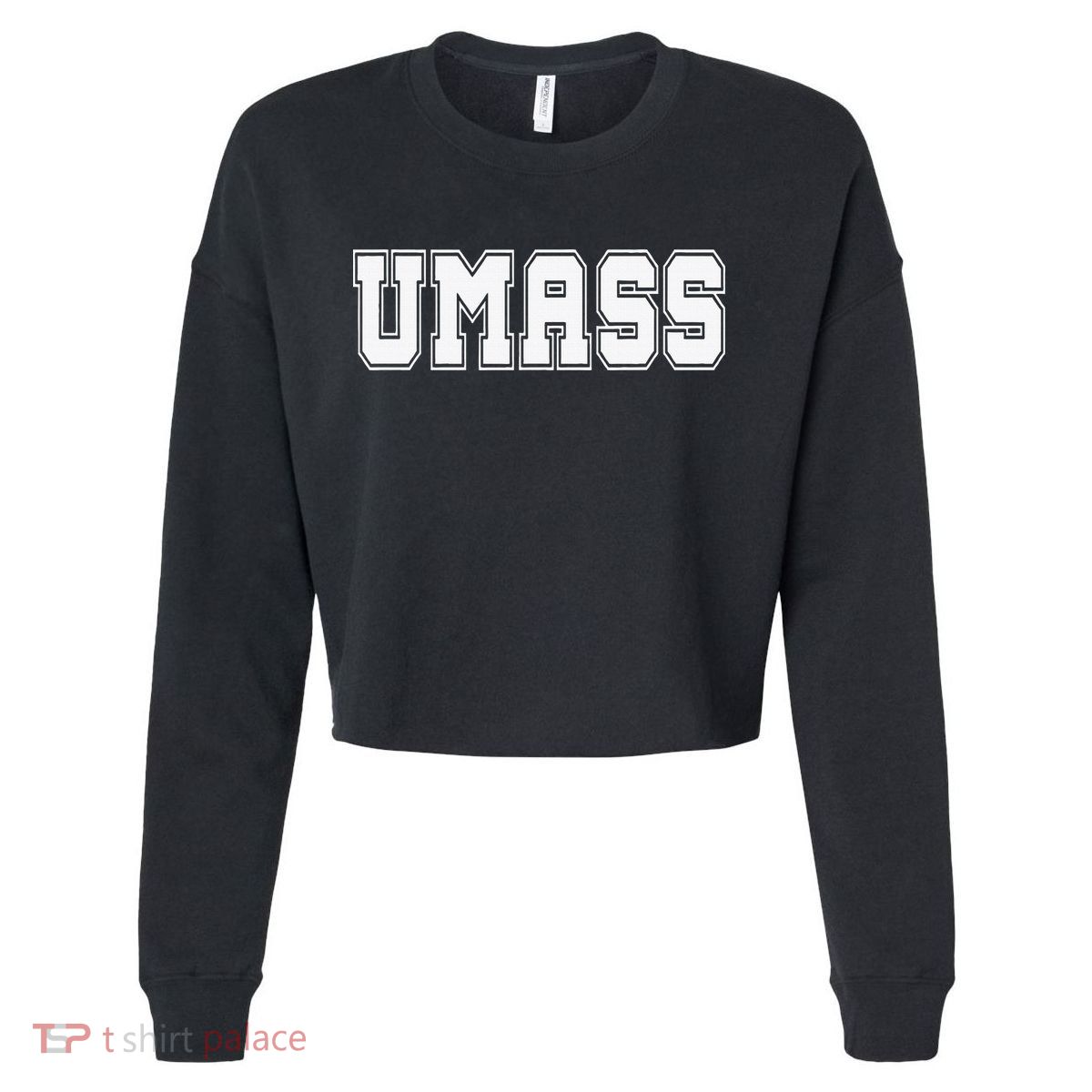 Umass Cropped Pullover Crew