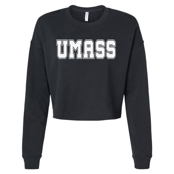 Umass Cropped Pullover Crew