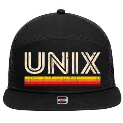 Unix 7 Panel Mesh Trucker Snapback Hat