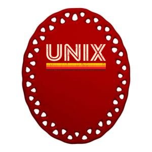 Unix Ceramic Oval Ornament