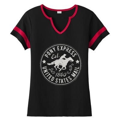 Usps Usps Pony Express Ladies Halftime Notch Neck Tee