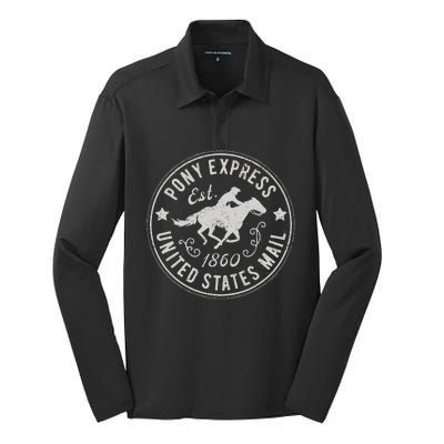 Usps Usps Pony Express Silk Touch Performance Long Sleeve Polo