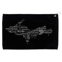 UP Upper Peninsula Michigan Word Collage Yoopers Favorite Grommeted Golf Towel