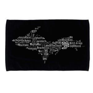 UP Upper Peninsula Michigan Word Collage Yoopers Favorite Microfiber Hand Towel