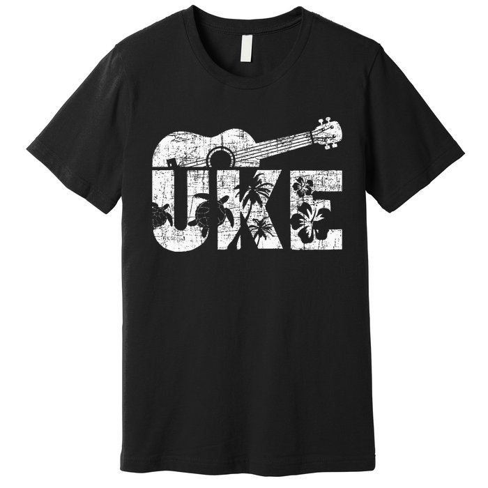 Uke Ukulele Player Ukulelist Music Guitarist Premium T-Shirt