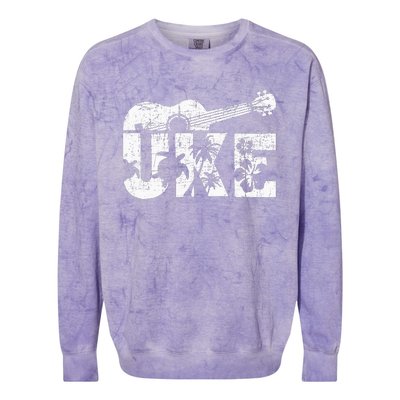 Uke Ukulele Player Ukulelist Music Guitarist Colorblast Crewneck Sweatshirt