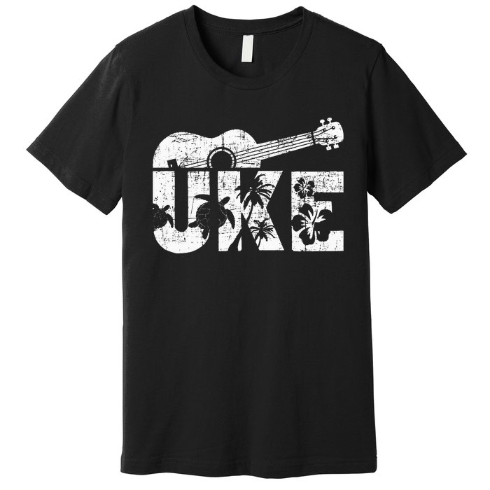 Uke Ukulele Player Ukulelist Music Guitarist Premium T-Shirt