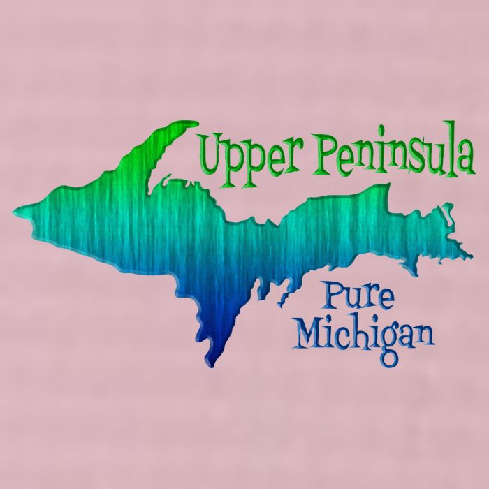 Up Upper Peninsula Michigan Ombre Yoopers 906 25L Jumbo Tote