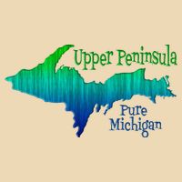 Up Upper Peninsula Michigan Ombre Yoopers 906 Drawstring Bag